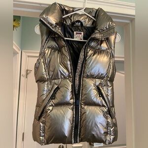 SAM. Freedom Goose Down Feather Vest In Gunmetal